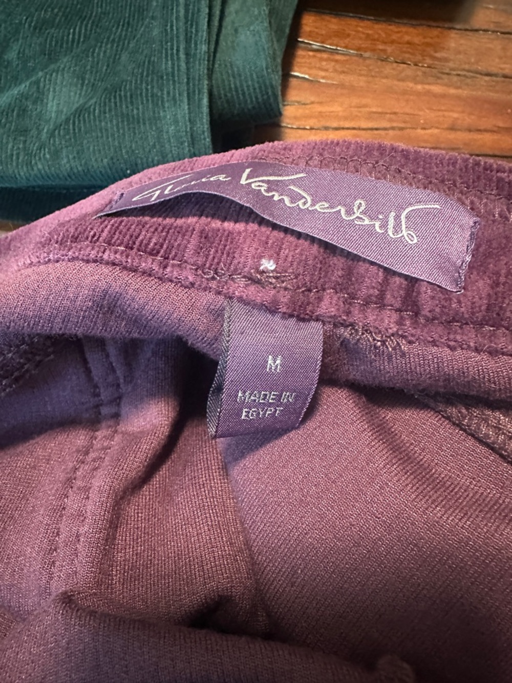 Gloria Vanderbilt Plum Corduroy Pants leggings